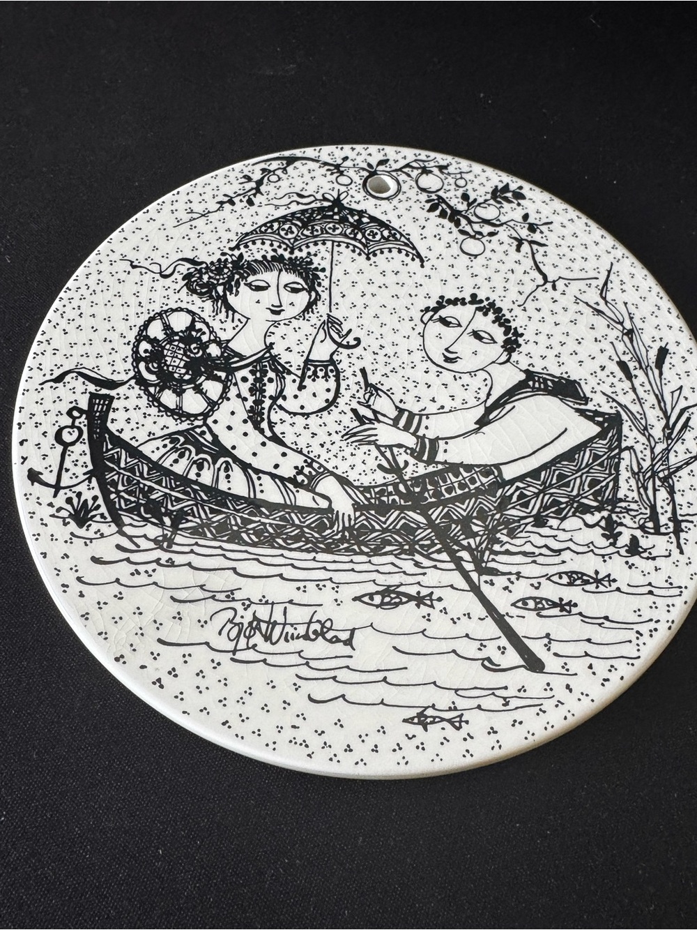 1970’s Bjorn Wiinblad Month Of Year July Wall Plaque